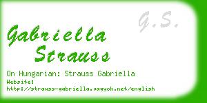 gabriella strauss business card